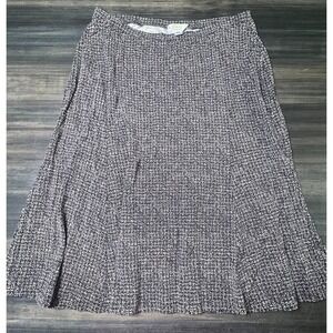 Talbots Black and White A-Line Skirt